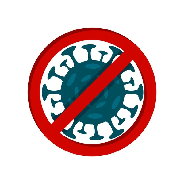Arrêter coronavirus signe vectoriel illustration sur fond blanc — Image vectorielle