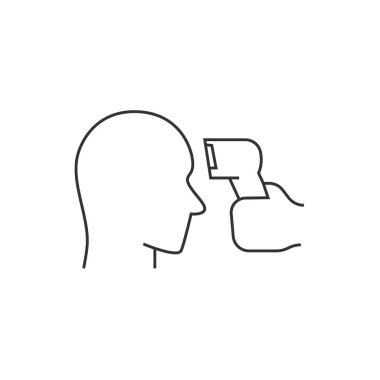 Beyaz arkaplanda ateş kontrol çizgisi simgesi