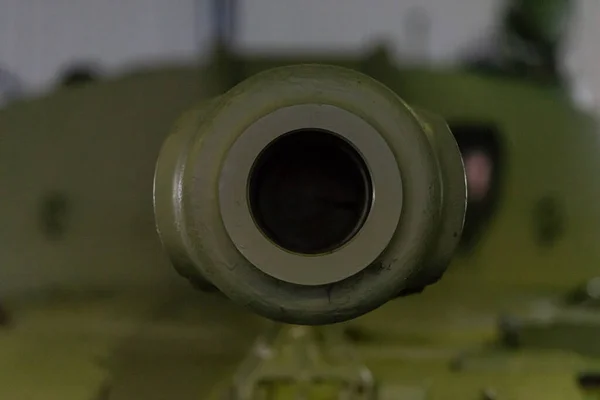 Második Világháború Katonai Felszerelése Önjáró Fegyver Tankpisztoly Közelről Koncentrálj Fegyver — Stock Fotó