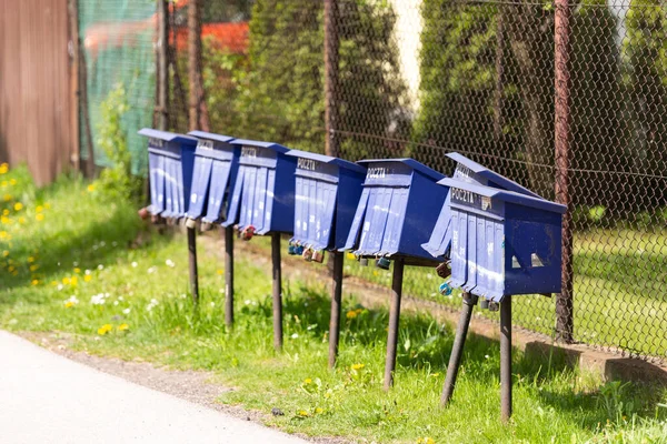 Les Boîtes Aux Lettres Pologne Par Route Les Boîtes Aux — Photo