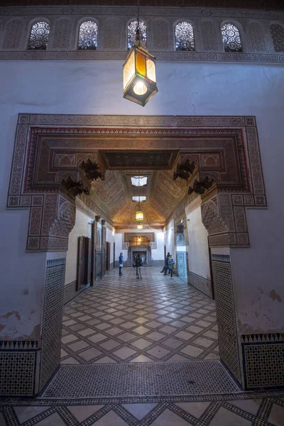 Marrakech Morocco January 2019 Interior Beautiful Ancient Bahia Palace One — Stock Photo, Image