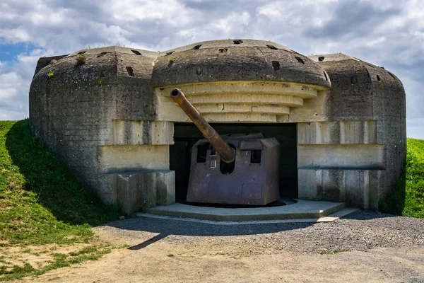 World War Two German Artillery Battery Remnant Longues Sur Mer — Stock Photo, Image