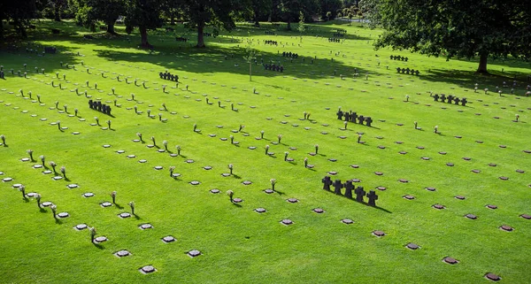 Veduta Aerea Del Cimitero Militare Tedesco Della Seconda Guerra Mondiale — Foto Stock