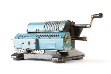 arithmometer üzerinde beyaz