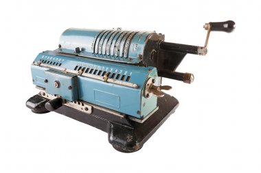 izole mavi arithmometer