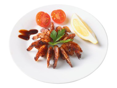 kızarmış karides teriyaki