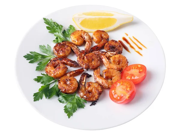 Roasted teriyaki shrimps — Stock Photo, Image