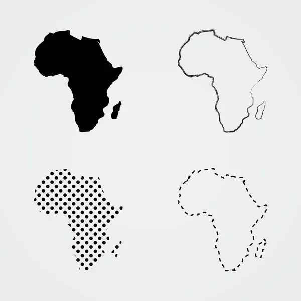 Set of Africa Maps — Stock Vector