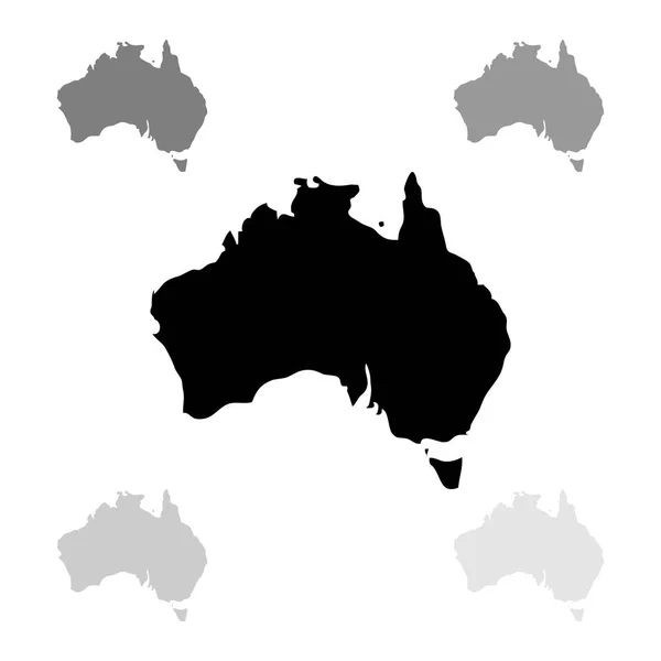 Ilustração de Cinco Mapas da Austrália —  Vetores de Stock