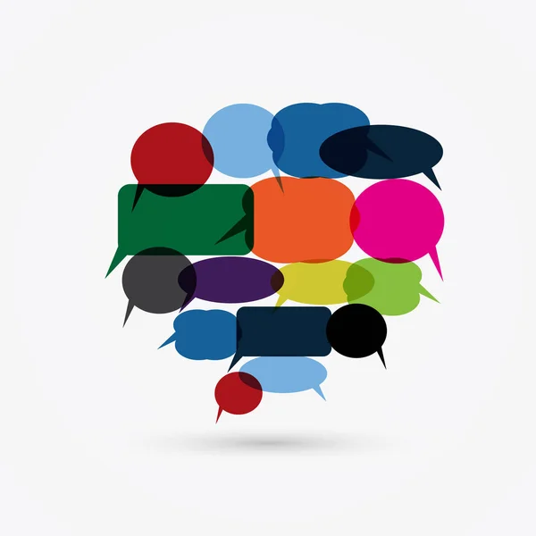 Big Speech Bubble from Small Speech Bubbles — Stock Vector