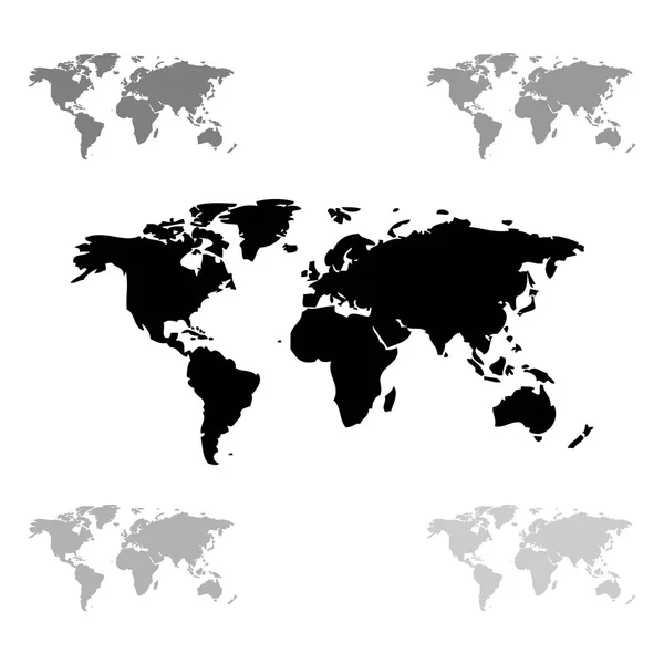 Illustration of Five World Maps — Stock Vector