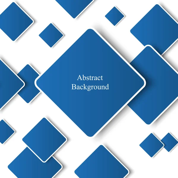 Fond abstrait avec carrés bleus — Image vectorielle