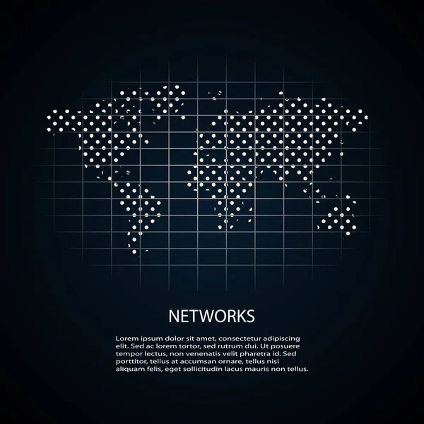 Ilustração da rede mundial — Vetor de Stock