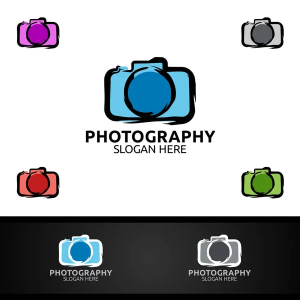 Abstract Camera Fotografie Logo — Stockvector