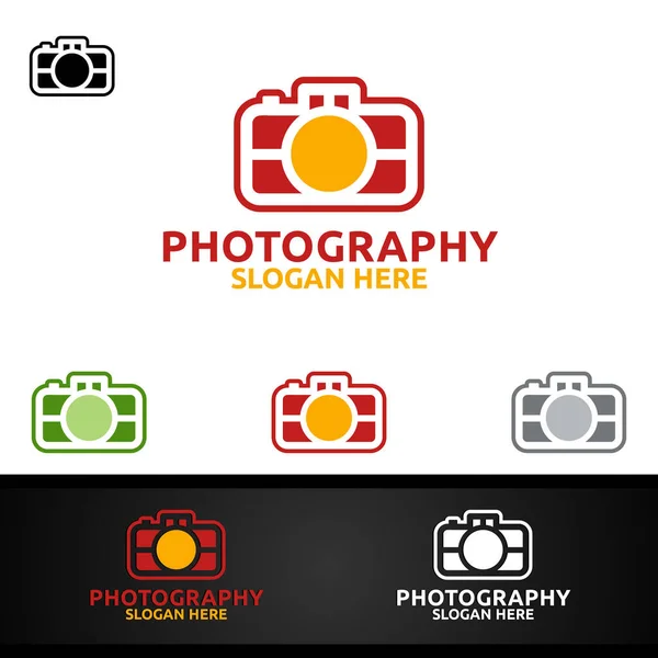 Abstract Camera Fotografie Logo — Stockvector