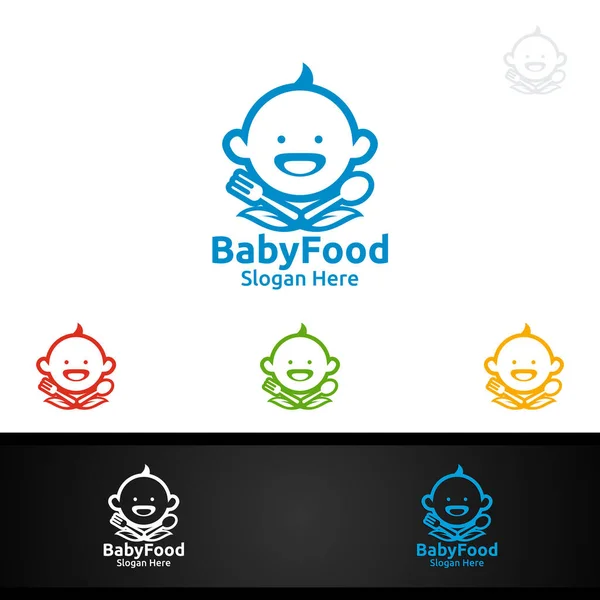 Logo für Babynahrung oder Nahrungsergänzungsmittel — Stockvektor