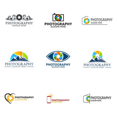 Camera Photography Vector Logo Design Template