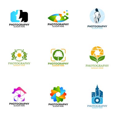 Camera Photography Vector Logo Design Template