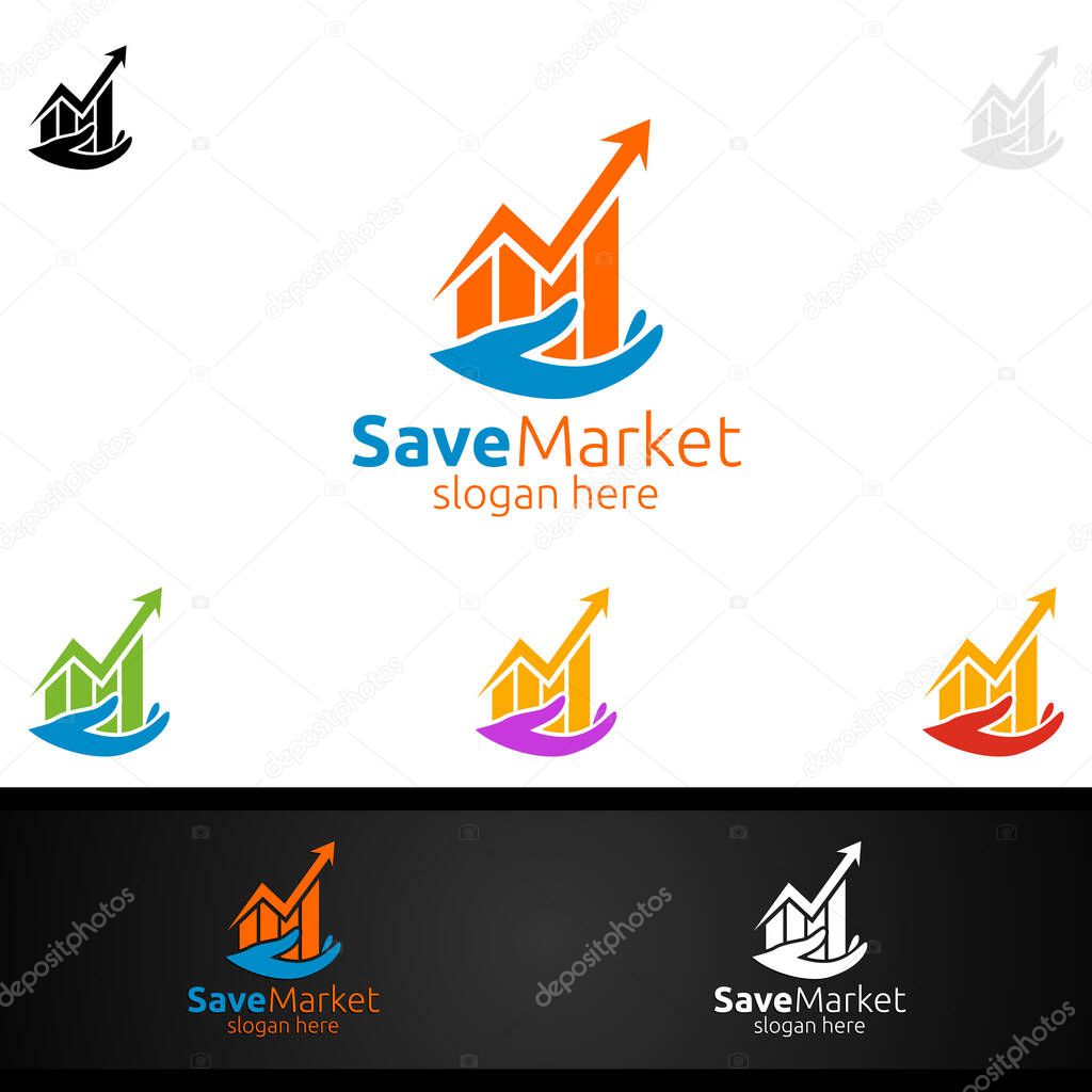 Marketing Financial Advisors Vector Logo Design Template Icon