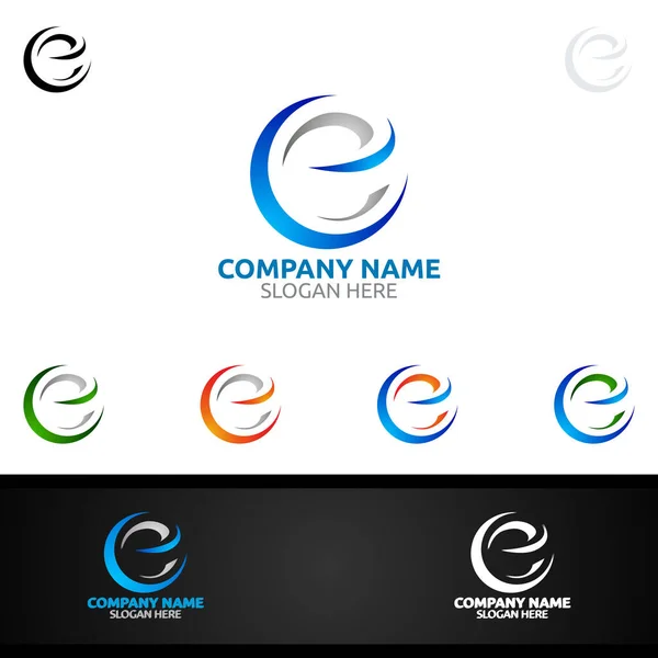 Lettre Pour Logo Vectoriel Numérique Marketing Financier Conseiller Invest Design — Image vectorielle