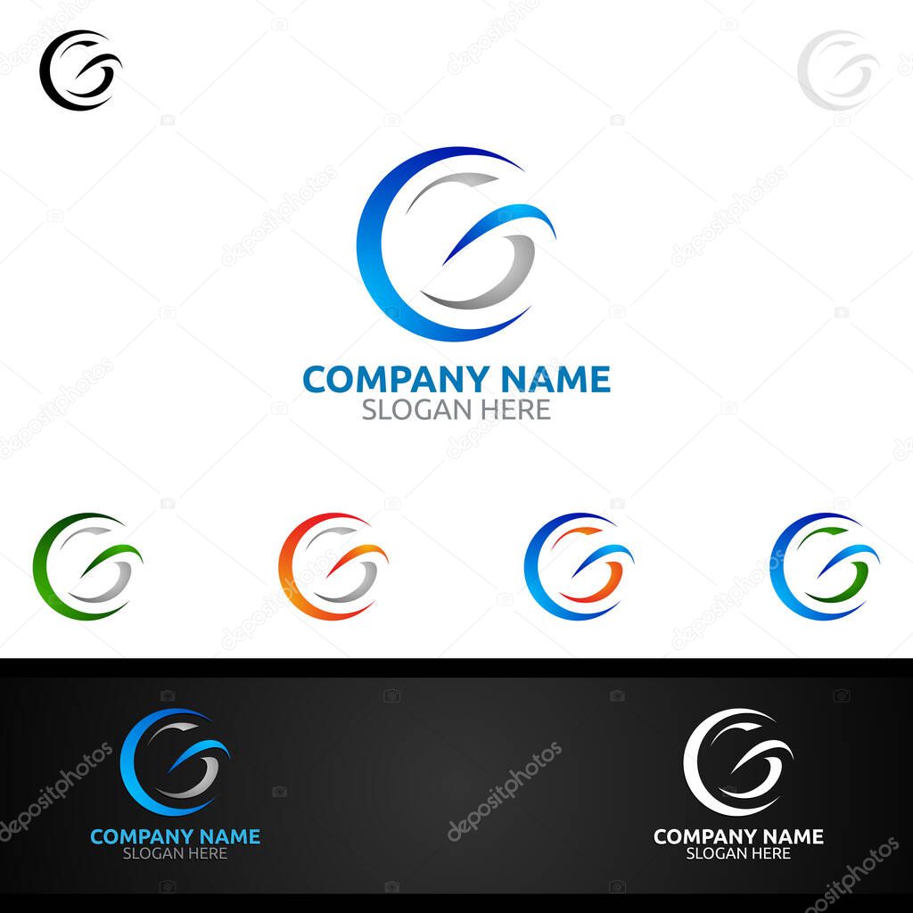 Letter G for Digital Vector Logo, Marketing, Financial, Advisor or Invest Design Icon