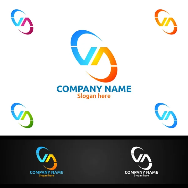 Carta Para Digital Vector Logo Marketing Financeiro Conselheiro Invest Design — Vetor de Stock