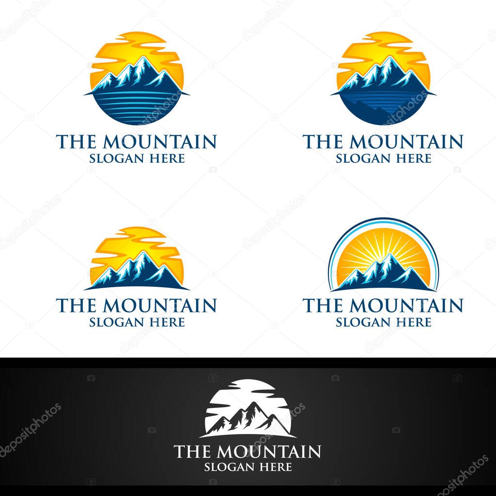 Mountain Vector Logo Design, Concept for Nature Sports, Expedition or Photography