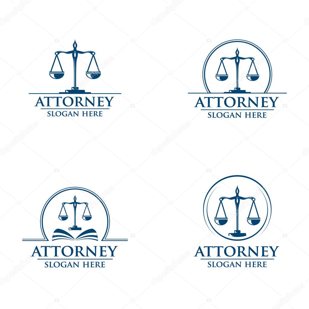 Law and Attorney Vector Logo Design