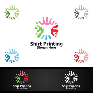 Splash T-shirt Baskı Şirketi Vector Logo Tasarımı Çamaşırhane, T-shirt dükkanı, Perakende, Reklamcılık veya Kıyafet Topluluğu Konsepti