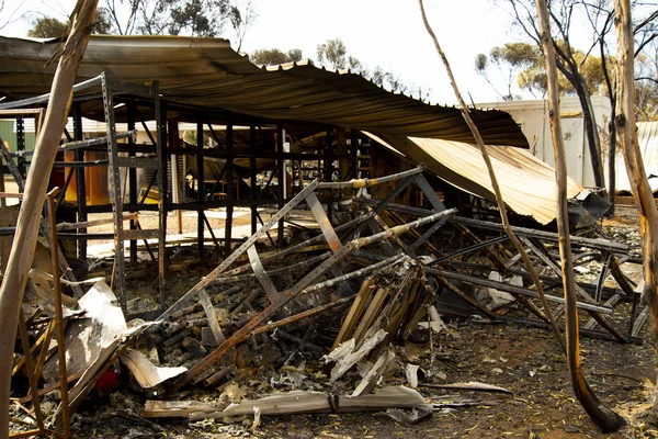 Burnt House Bush Fire — Stock Photo, Image