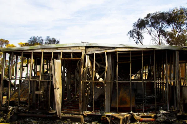 Burnt House Bush Fire — Stock Photo, Image