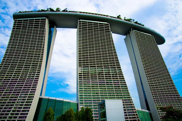 Singapore City Singapur Abril 2019 Lujoso Hotel Marina Bay Sands — Foto de Stock