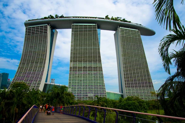 Singapore City Singapur Abril 2019 Lujoso Hotel Marina Bay Sands — Foto de Stock