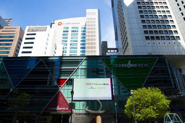 Singapur Singapur Abril 2019 Exterior One Raffles Place Shopping Mall — Foto de Stock