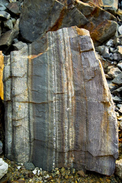 Magnetite Ile Bantlı Demir Oluşumu Bif Kayası — Stok fotoğraf