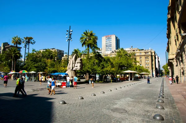 Santiago Chili Januari 2015 Plaza Armas Hoofdplein — Stockfoto