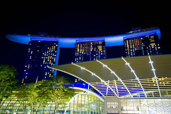 Singapore City Singapore Aprile 2019 Event Plaza Con Hotel Sands — Foto Stock