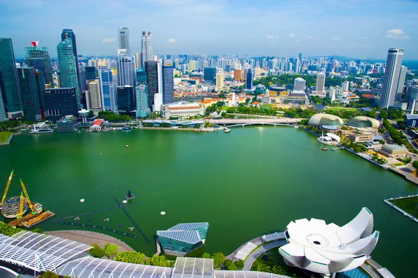 Singapore City Singapore April 2019 Skyline Van Singapore Stad Marina — Stockfoto