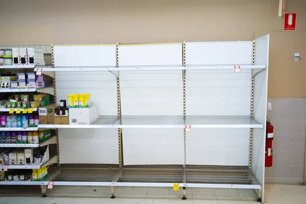 Perth Australië Maart 2020 Bevoorradingstekort Bij Supermarkt Tijdens Coronavirus Crisis — Stockfoto