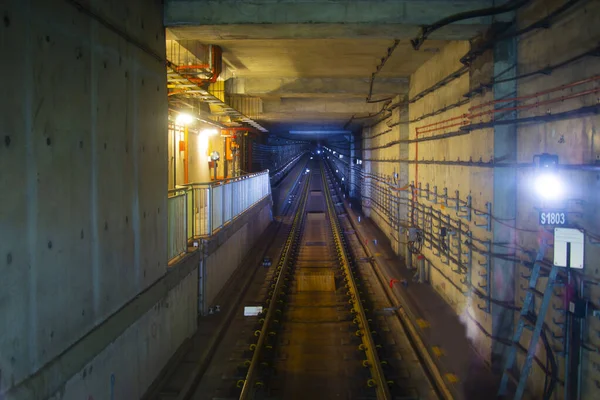 Túnel Subterráneo Del Sistema Metro — Foto de Stock