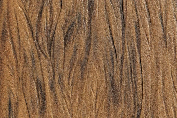 Textura Nisipului Mare Umed Modele Fanteziste Din Pete — Fotografie, imagine de stoc