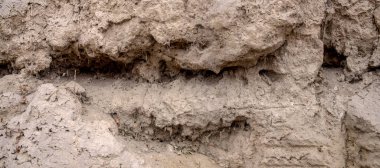 Doğadaki toprak kayası..