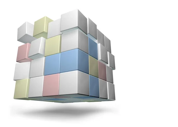 Estropear Dispersar Cubos Rubik Color — Foto de Stock