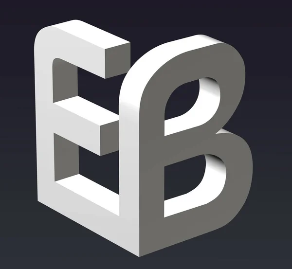 文字A Zのフォントスタイルロゴのフォント構成 3Dレンダリング — ストック写真