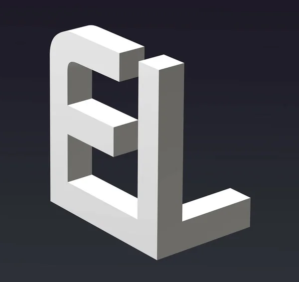 Стилізація Шрифтів Літер Композиція Шрифтів Логотипу Візуалізація — стокове фото