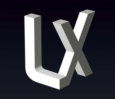 Font stylization of the letters L and Z, Y, X, U, S, R, Q, R, P, O, N, M, K, H, J. F, E, D, C. A, B, font composition of the logo. 3D rendering.