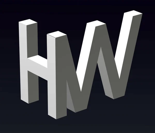 Font stylization of the letters H and Z, Y, B, X, W, V, T, S, R, N, P, M, L, K, F, E, D, A, B, font composition of the logo. 3D rendering.