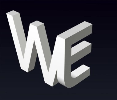  Font stylization of the letters W and Z, Y, W, V, T, R, P, O, N, M, L, K, H. G, F, E, D, B, A, font composition of the logo. 3D rendering.