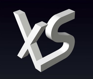  Font stylization of the letters X and Z, Y, W, V, S, T, R, D, font composition of the logo. 3D rendering.