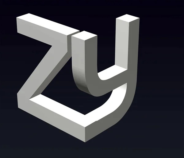 Font Stylization Letters Font Composition Logo Renderelés — Stock Fotó